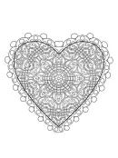Valentijn hart kleurplaat 14